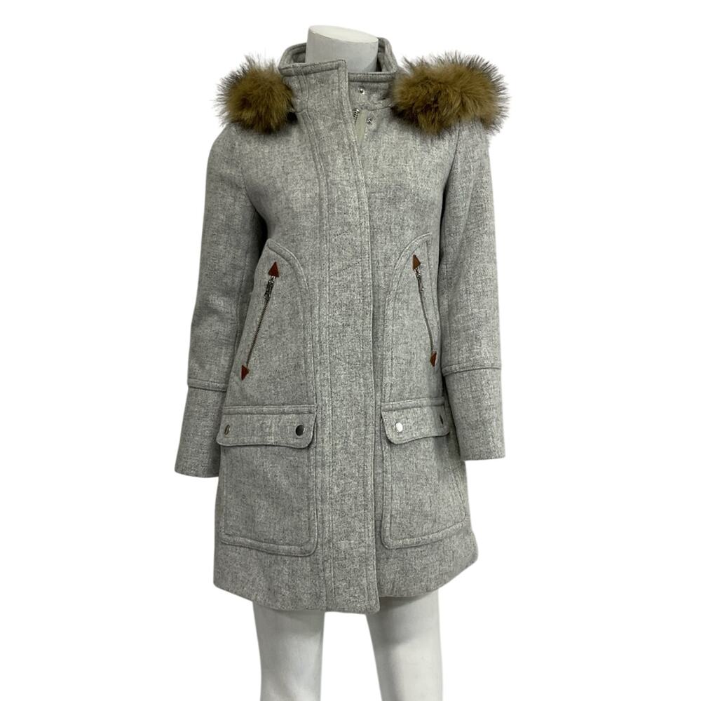J.Crew Petite Heather Dusk Chateau Parka Size 4 Petite - Picture 2 of 5